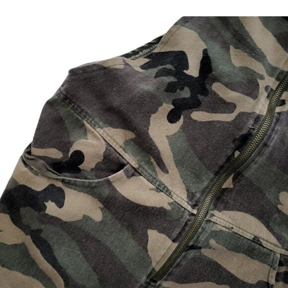 EE some Womens Pinafore Camouflage Denim Overalls Dress Size L - Picture 7 of 11